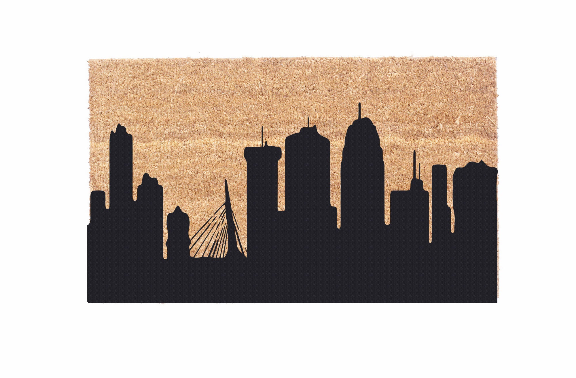 Stylish City Skyline Coco Doormat - Non-Slip Entryway Rug for Home & Office Decor - Perfect for Front Door, Patio, and Indoor Use