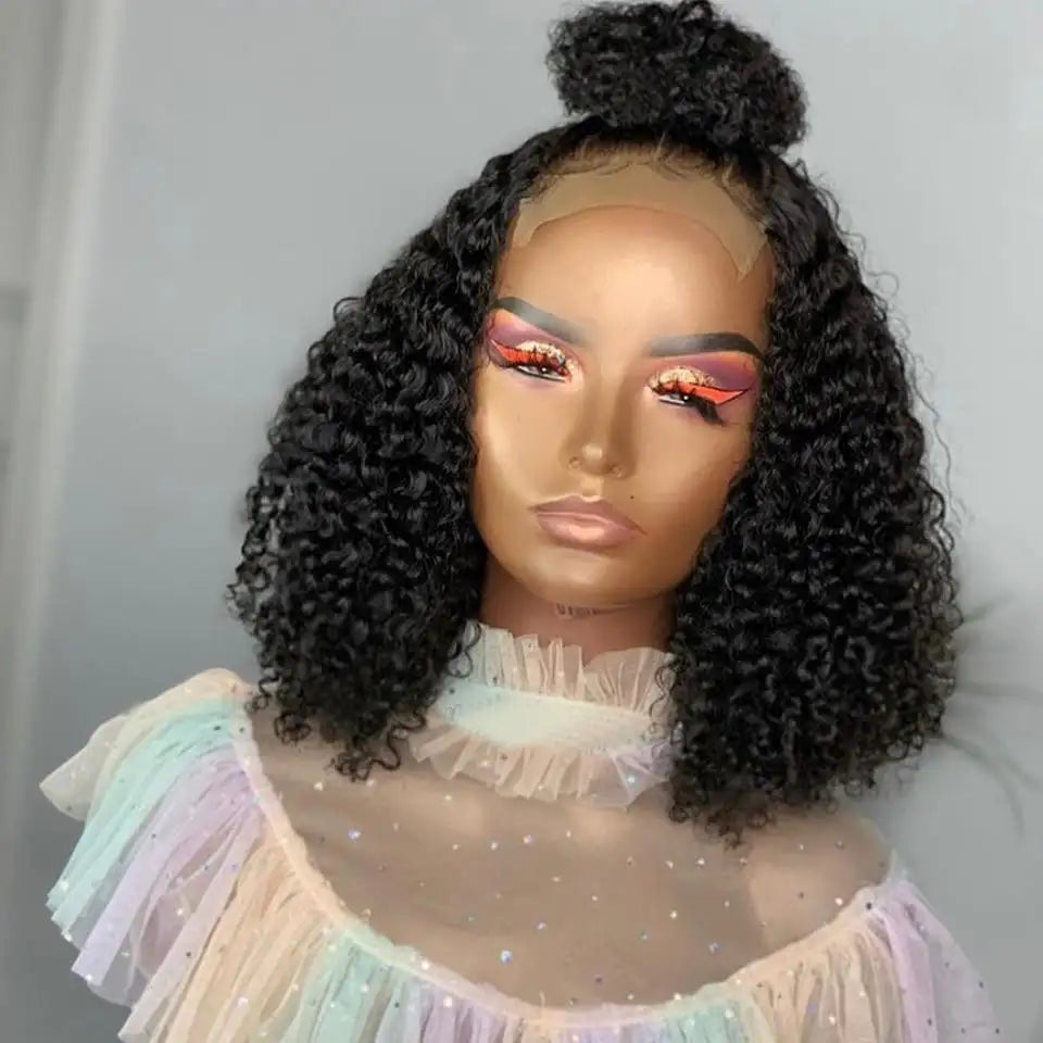 Whitney Afro Kinky Curly Bob Wig - Natural Looking Synthetic Hair for Black Women | Perfect for Cosplay, Daily Wear & Special Occasions