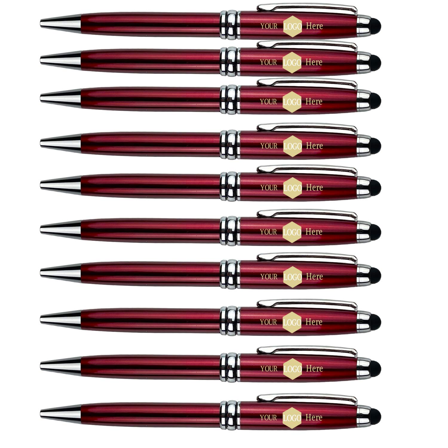 Ancolo Custom Business Pens with Logo - Personalized Promotional Pens for Branding, Team Names, Phone Numbers & Slogans - Ideal for Banks, Offices & Hotel Lobbies - 100 Pens per Box - Perfect for Corporate Gifts, Trade Shows & Client Appreciation