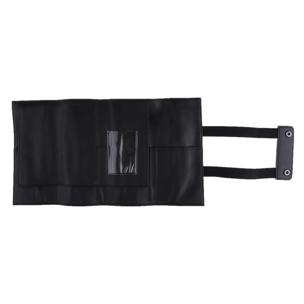 Professional PU Leather Hairdressing Scissor Bag - Hair Stylist Tool Organizer with Storage Pockets for Salon Shears, Combs & Accessories (Black) - Perfect for Salon Professionals & Mobile Hairstylists
