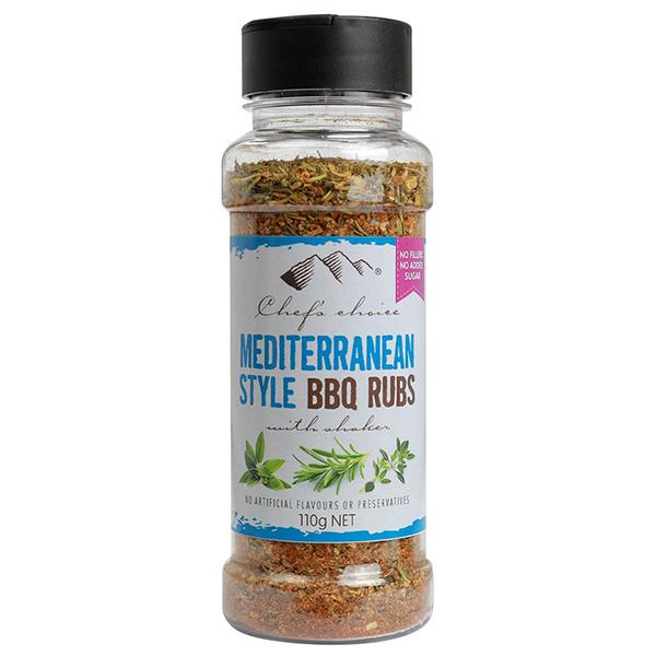 Chef's Choice Mediterranean Style BBQ Rub - Premium Seasoning for Grilled Meats, Chicken & Seafood | Perfect for Outdoor Cooking, Backyard BBQs & Summer Parties