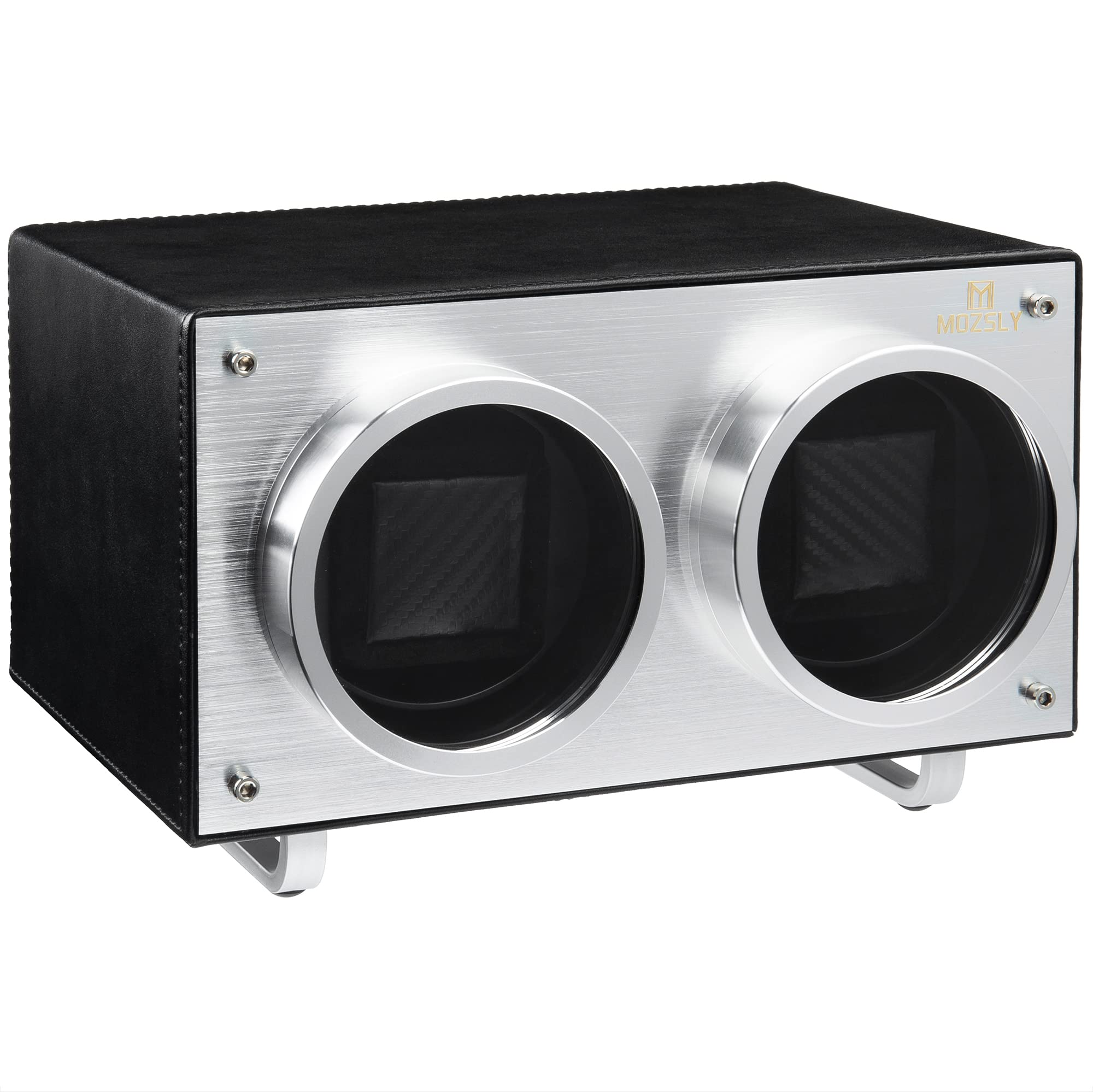 MOZSLY Dual Automatic Watch Winder with Ultra Quiet Motor & Premium PU Leather - Perfect for Watch Collectors & Luxury Timepiece Storage at Home or Office