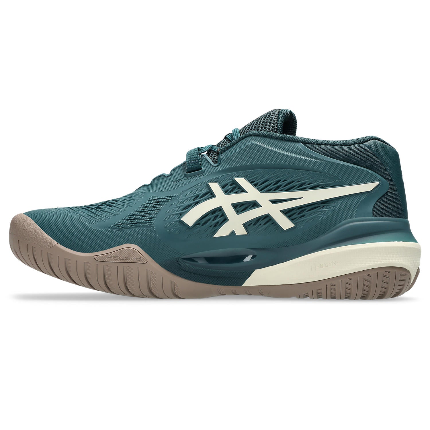 ASICS Gel Resolution X Wide Men's Tennis Shoes - Green/Birch - High-Performance Court Shoes for Competitive Play & Training
