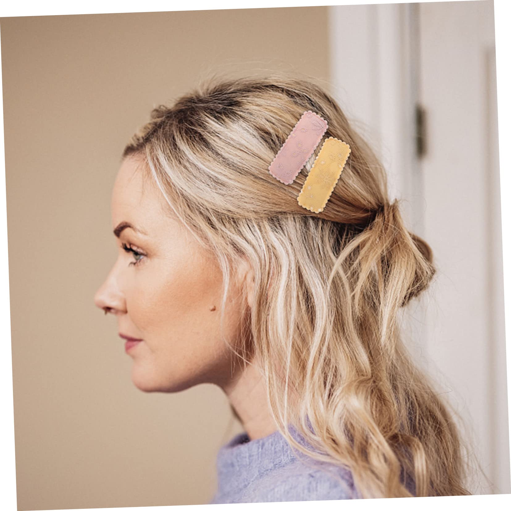 Minkissy 5 Sets Matte Hair Clips for Women & Girls - Durable Alloy & Fabric Snap Barrettes (5 Pairs x 5) - Perfect for School, Work, Parties and Everyday Hairstyling