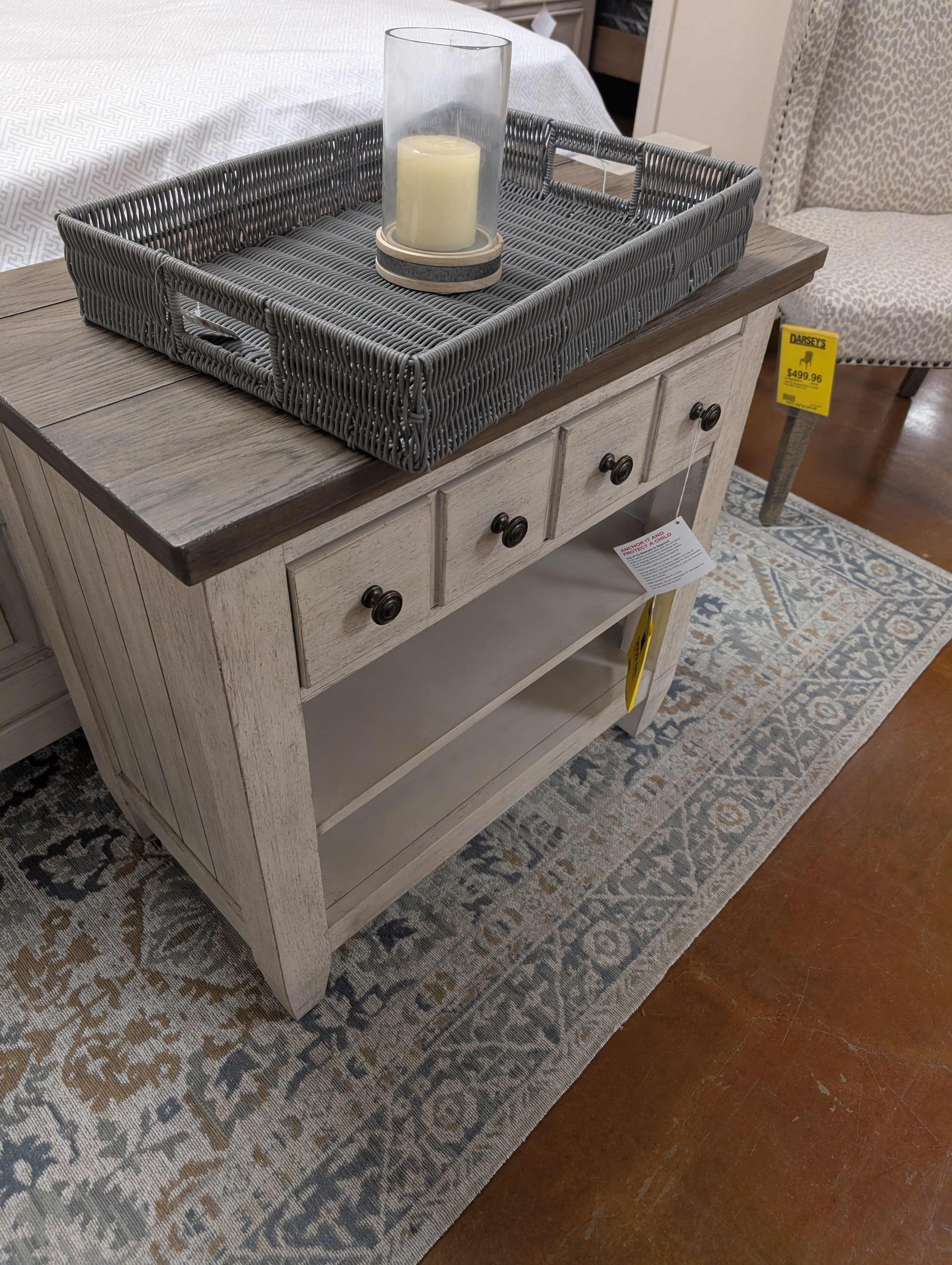 Heartland Nightstand with Drawer - Modern Bedside Table for Bedroom, Living Room, or Office - 824 BR61 Solid Wood Night Stand with Storage Space