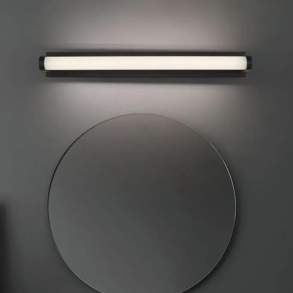 Black LED Tube Wall Lights for Bathroom - Modern Waterproof Vanity Lighting for Mirror, Shower, and Makeup Area