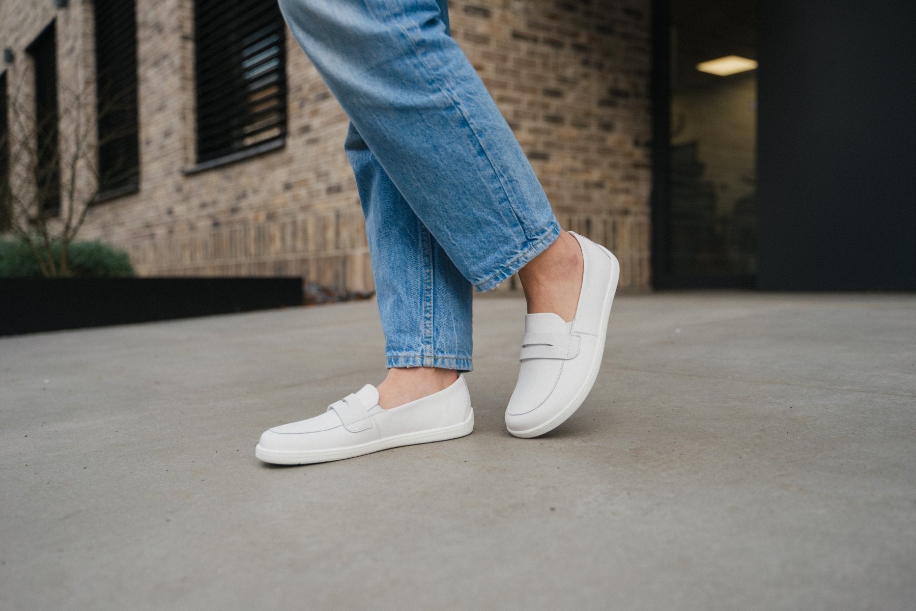 Barefoot Moccasins for Men & Women | Be Lenka Buena All White Minimalist Shoes | Comfortable House Slippers for Indoor & Outdoor Use