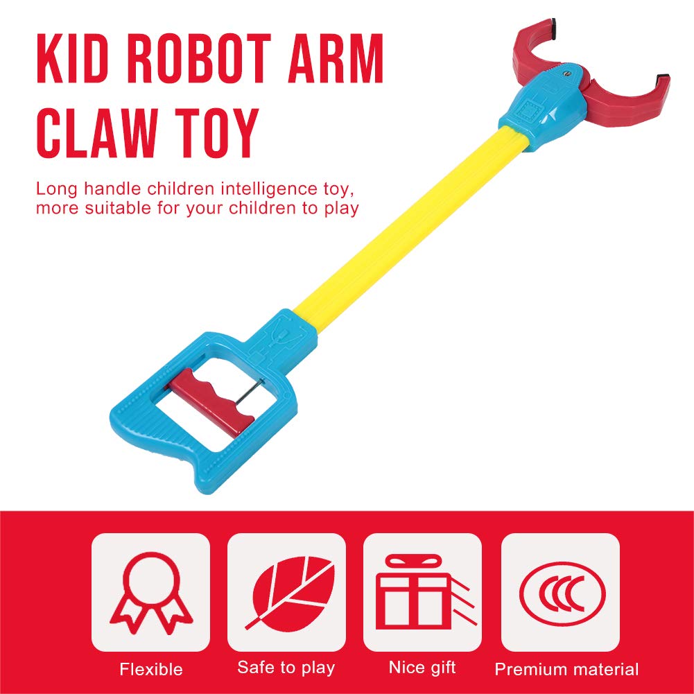 VGEBY1 Kids Robot Arm Claw Toy - Interactive Grabber Reacher Toy for Children, Yellow Intelligence Toy with Extendable Stick - Perfect for Playtime, STEM Learning & Hand-Eye Coordination Training