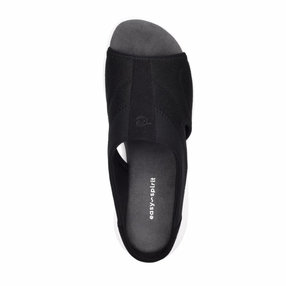 Easy Spirit Women's Tine2 Black Walking Shoes - Comfortable Slip-On Sneakers for Women | Perfect for Travel, Work & Everyday Wear