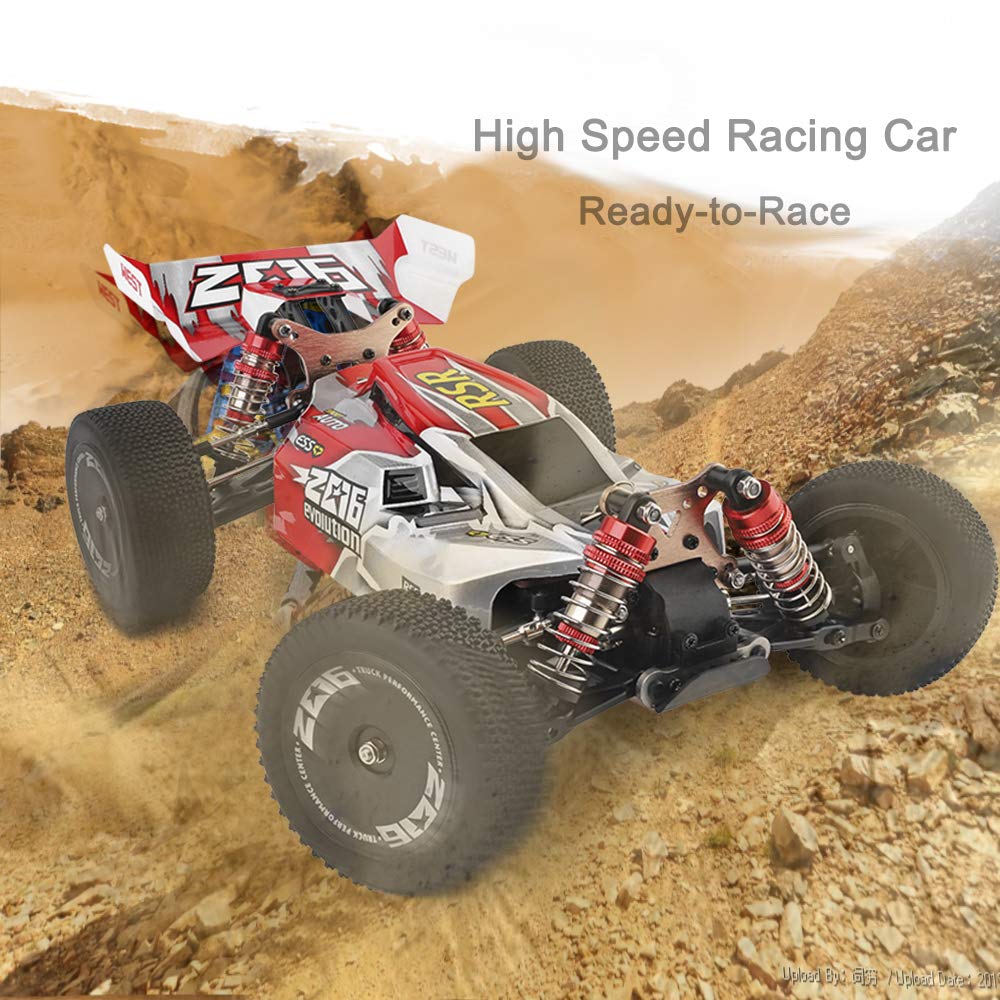 GoolRC WLtoys 144001 1:14 Scale 4WD RC Car - 2.4GHz High Speed Remote Control Off-Road Buggy Truck with 60km/h Speed, RTR Aluminum Alloy Chassis & 550 Motor - Perfect for Adults & Hobbyists (Great for Off-Road Racing, Backyard Driving & RC Car Enthusiasts)