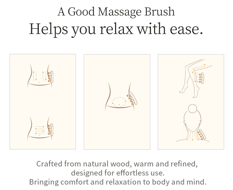 Premium Wooden Body Massager for Relaxation & Pain Relief - Handheld Back, Neck, Shoulder Massage Tool for Home & Office Use