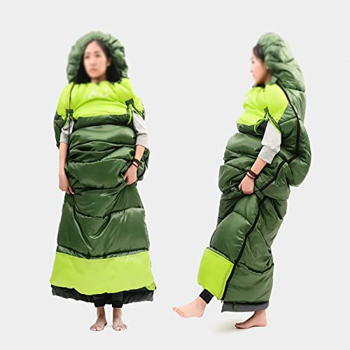 **Lightweight Portable Wearable Sleeping Bag for Adults - Zippered Arm & Foot Holes - Perfect for Camping, Backpacking, Hiking & Outdoor Adventures**