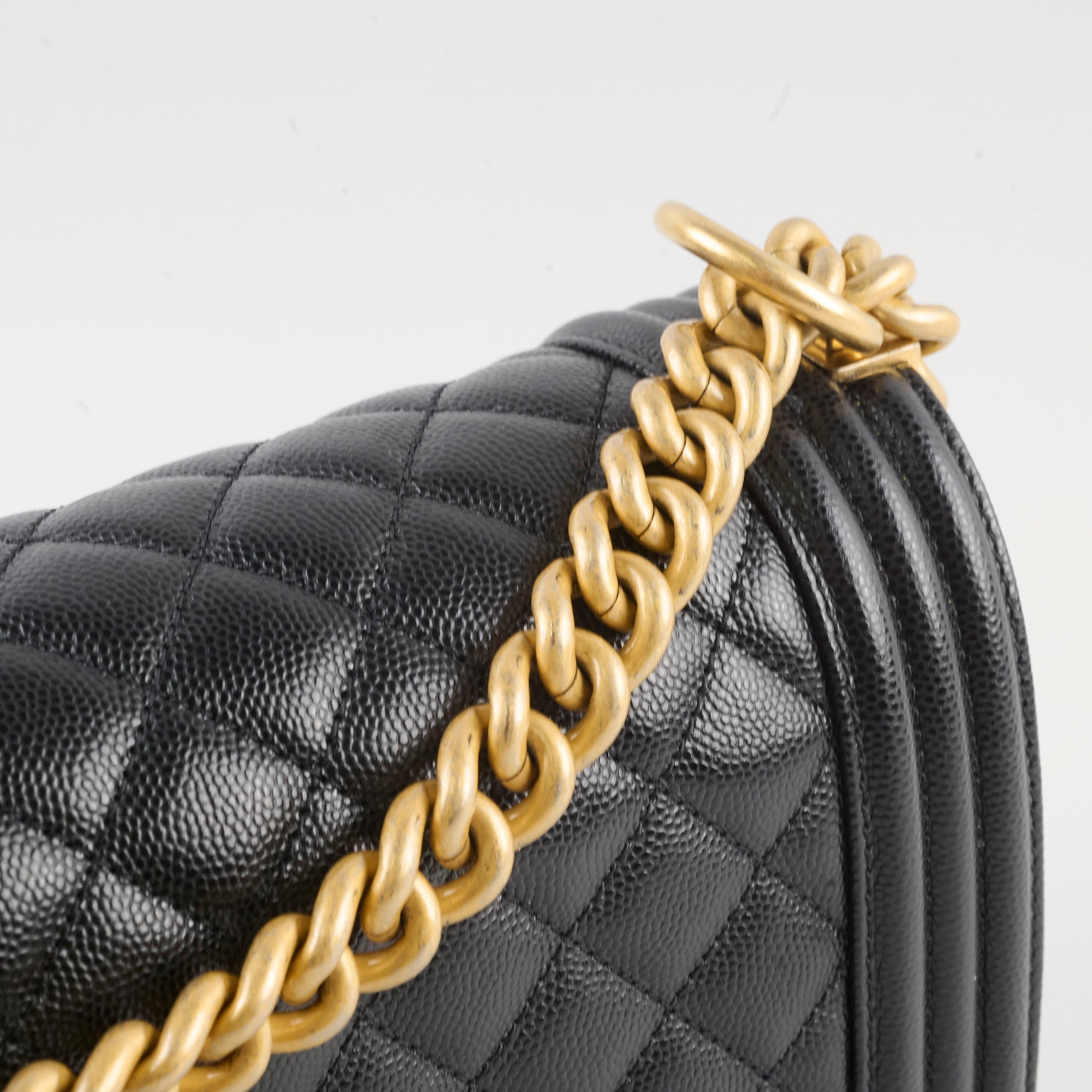 Chanel Caviar Leather Old Medium Flap Bag Black - Classic Quilted Crossbody Purse for Women | Perfect for Work, Evening Events & Luxury Fashion Accessories