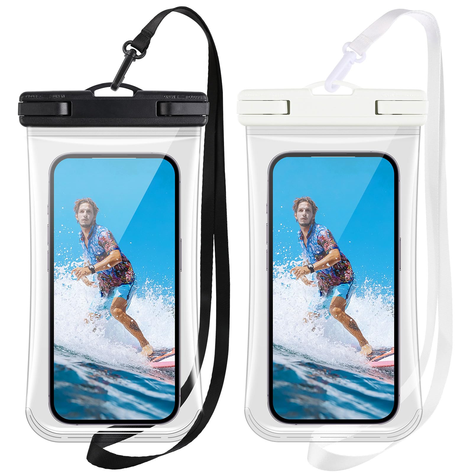 **Waterproof Phone Pouch (3D Curved) – 2 Pack Dry Bag for iPhone 15/14/13 Pro/Plus & Galaxy – Cruise, Beach, Kayak, Travel Essentials 2024 – Perfect for Swimming, Boating & Outdoor Adventures**