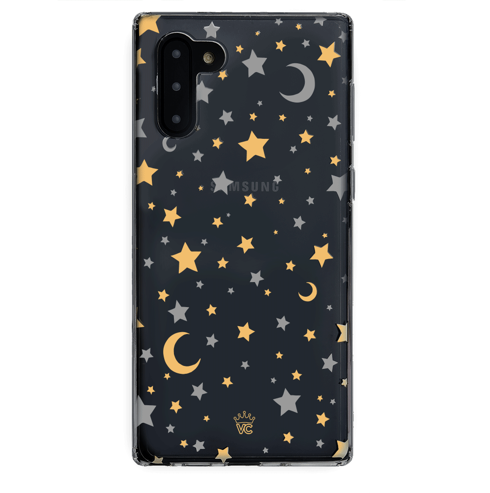 Starry Night Clear Samsung Phone Case - Protective Slim Fit Cover for Galaxy S21/S22/S23 - Perfect for Everyday Use & Gifts