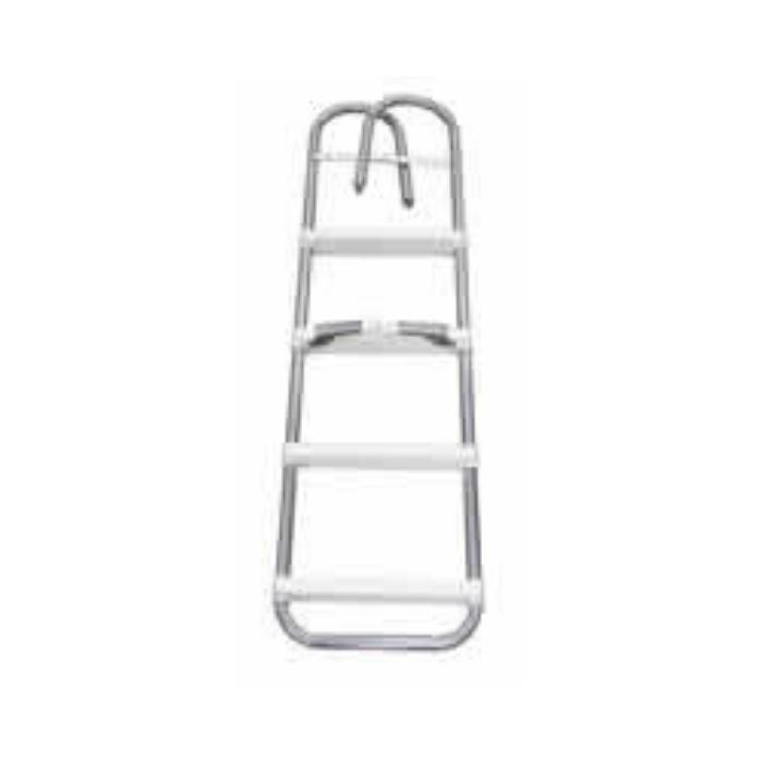 JIF Marine EPW 4 Step Boat Boarding Ladder - Heavy Duty Stainless Steel Folding Swim Platform Ladder for Boats, Yachts & Watercraft | Perfect for Docking, Swimming & Easy Water Access