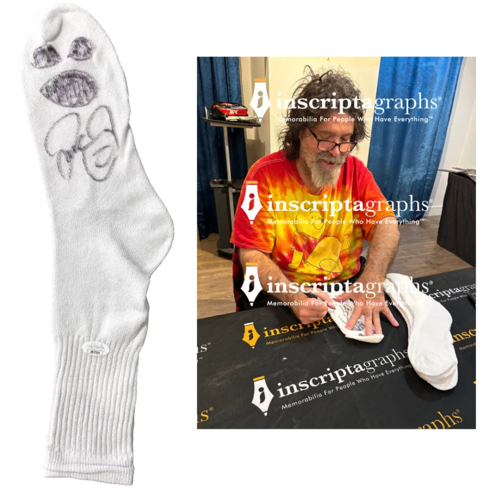 Authentic Mick Foley Mr. Socko Autographed Drawing - JSA Certified WWE WWF Memorabilia - Perfect for Wrestling Fans & Collectors Display