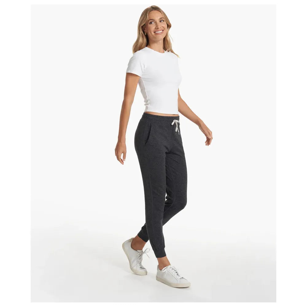 Vuori Women's Performance Jogger Pants - Charcoal Heather - High-Waisted Athletic Lounge Pants for Yoga, Running & Everyday Comfort