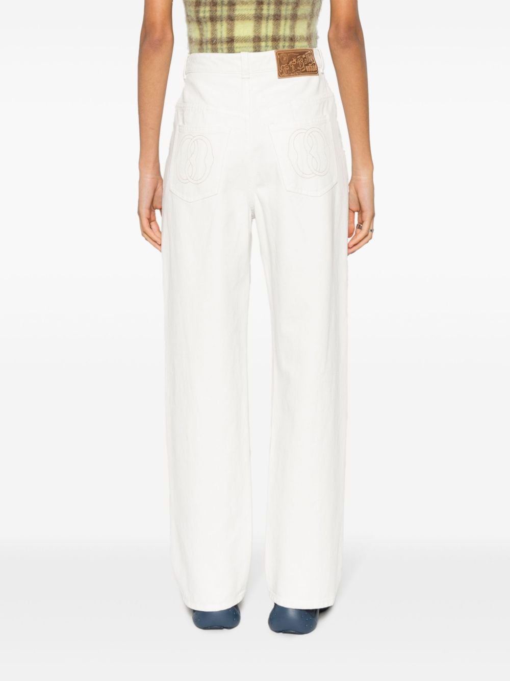 Bally Women's White Trousers - Classic Slim Fit Dress Pants for Office, Business & Formal Occasions