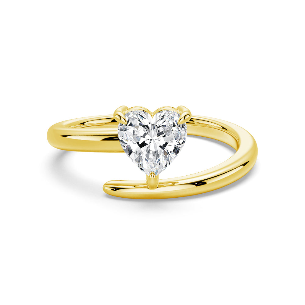 Exquisite Heart Shaped Lab-Grown Diamond Promise Ring - 1 Carat D Color VVS1 Clarity - Perfect for Engagements, Anniversaries & Romantic Gifts