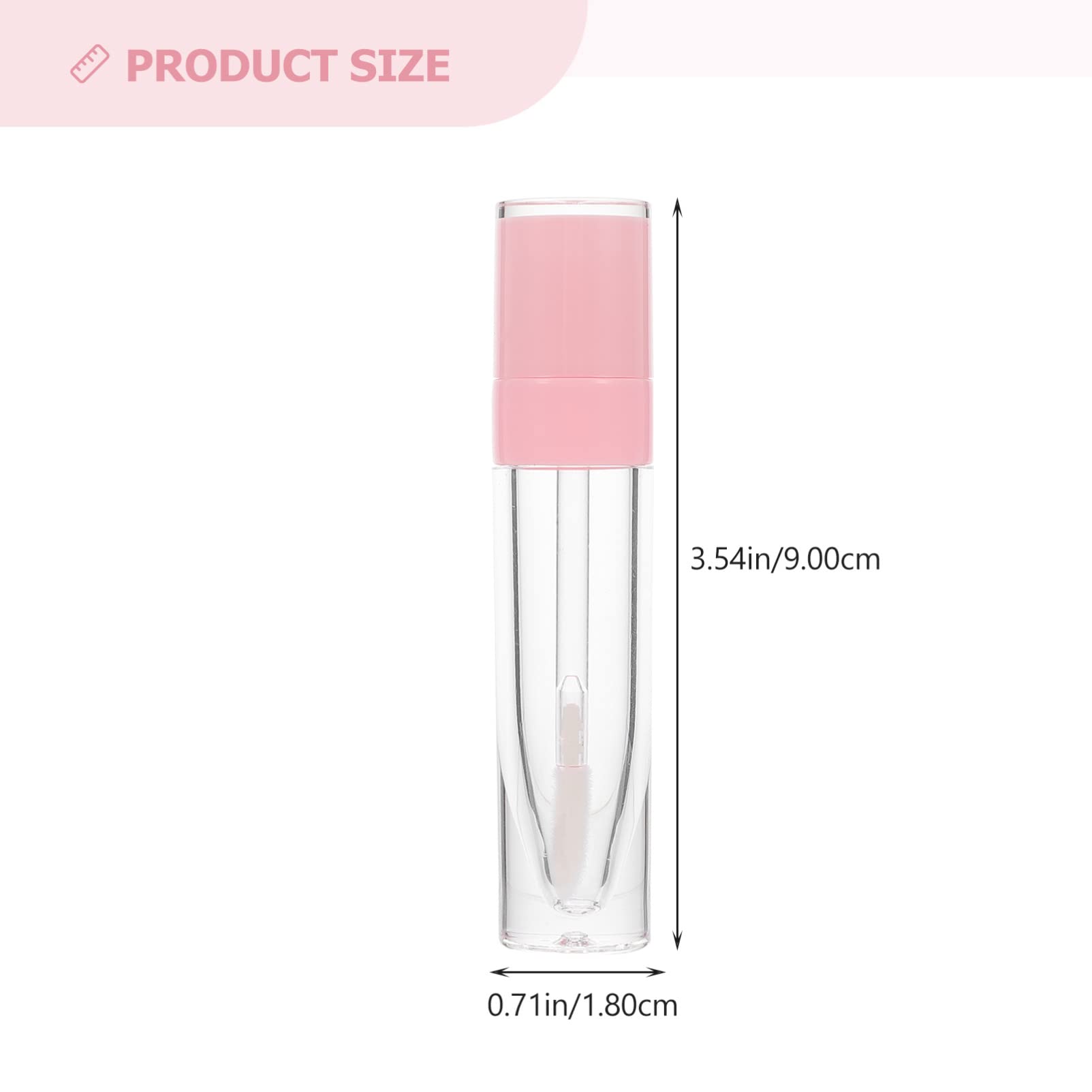 6pcs Empty Round Lip Gloss Tubes - Refillable Lip Glaze Containers for DIY Lipstick, Lip Honey & Cosmetics | Perfect for Makeup Artists, Salons & DIY Beauty Projects