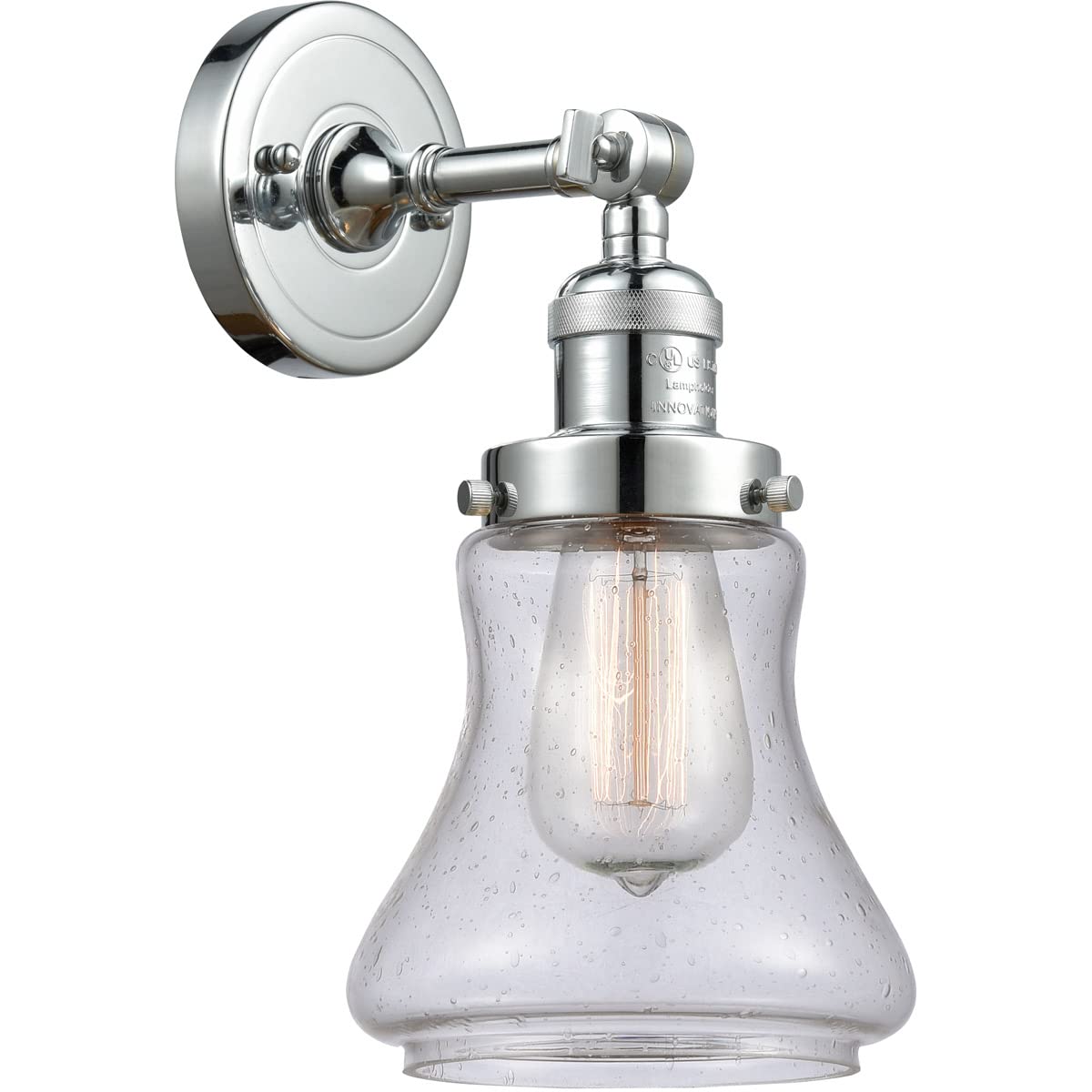 Innovations INNO203-PC-G194-LED Chrome LED Wall Sconce Light Fixture - Modern Dimmable Lighting for Bedroom, Hallway & Living Room Decor