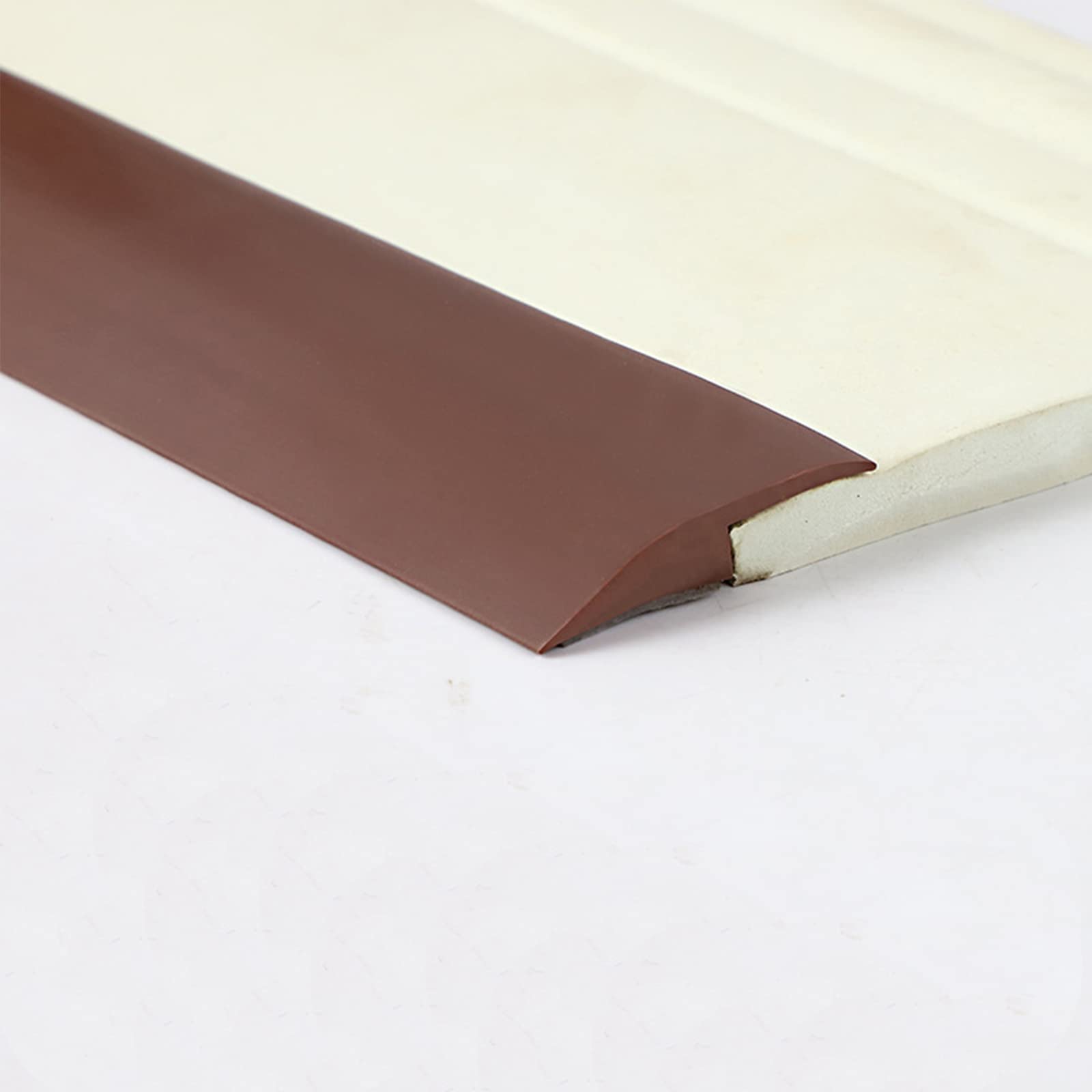 6.56Ft Self-Adhesive Carpet Floor Transition Strip - Brown Threshold Cover for Doorways & Floor Dividers (Height <5mm) | Perfect for Hardwood to Carpet, Tile to Vinyl Transitions & Home Renovations