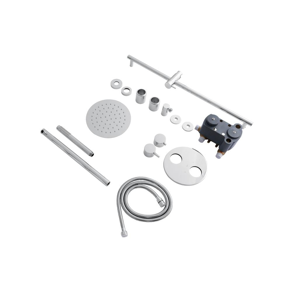 ZLINE Emerald Bay Thermostatic Shower System in Chrome - Luxury Rainfall Showerhead with Handheld Sprayer for Spa-Like Bathroom Experience (EMBY SHS T2 CH) - Perfect for Master Bathrooms & Modern Home Renovations