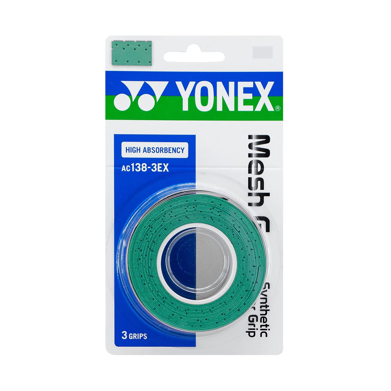 Yonex Badminton Grip Mesh (3 Pack) - Non-Slip, Sweat-Absorbent for Enhanced Performance - Perfect for Tournaments & Training Sessions