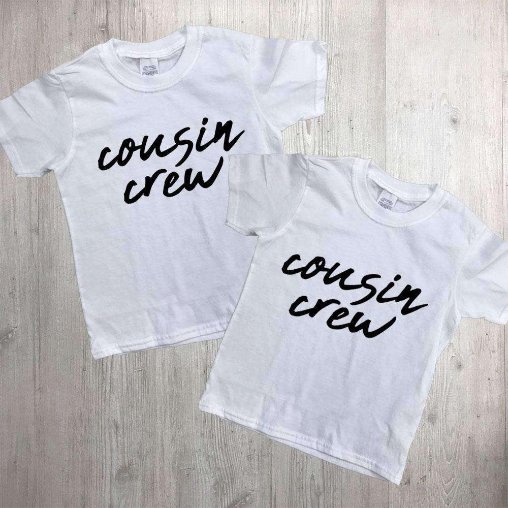 Cousin Crew Script Tees 00 (MRK X) - Trendy Graphic T-Shirts for Men & Women - Perfect for Casual Wear, Street Style & Matching Outfits
