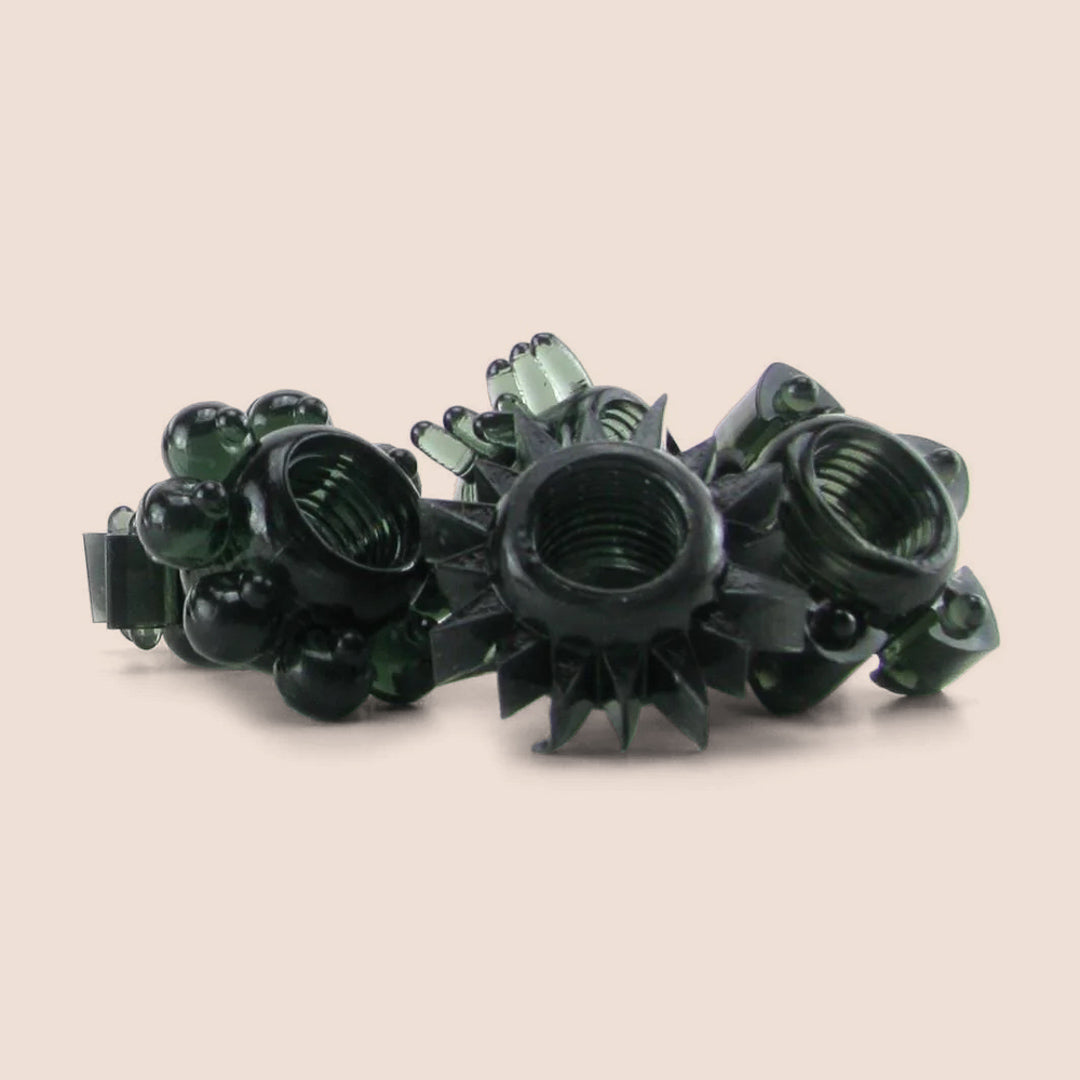 Doc Johnson Tower of Power - Set of 6 Black Cock Rings for Men | Premium Silicone Penis Rings for Enhanced Pleasure & Performance | Perfect for Couples Play & Solo Intimacy