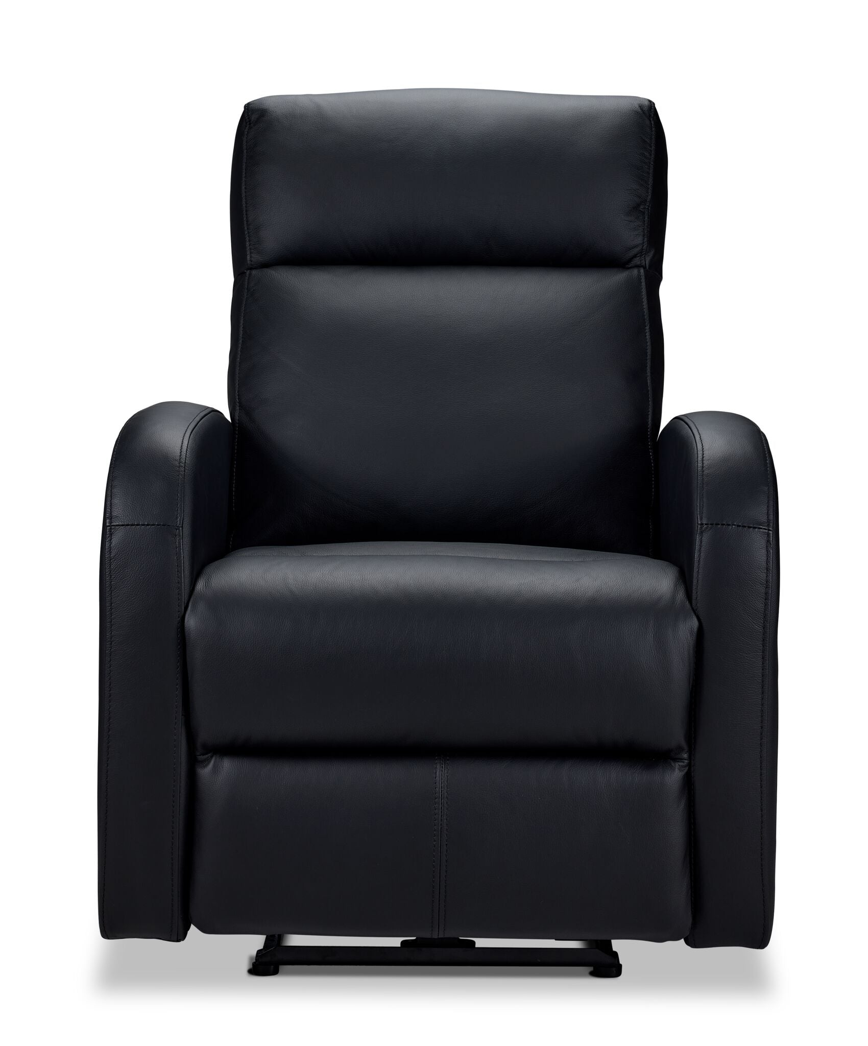 Cole Leather Power Recliner - Black | Electric Adjustable Reclining Chair with USB Charging Port | Perfect for Living Room, Home Theater & Office Relaxation