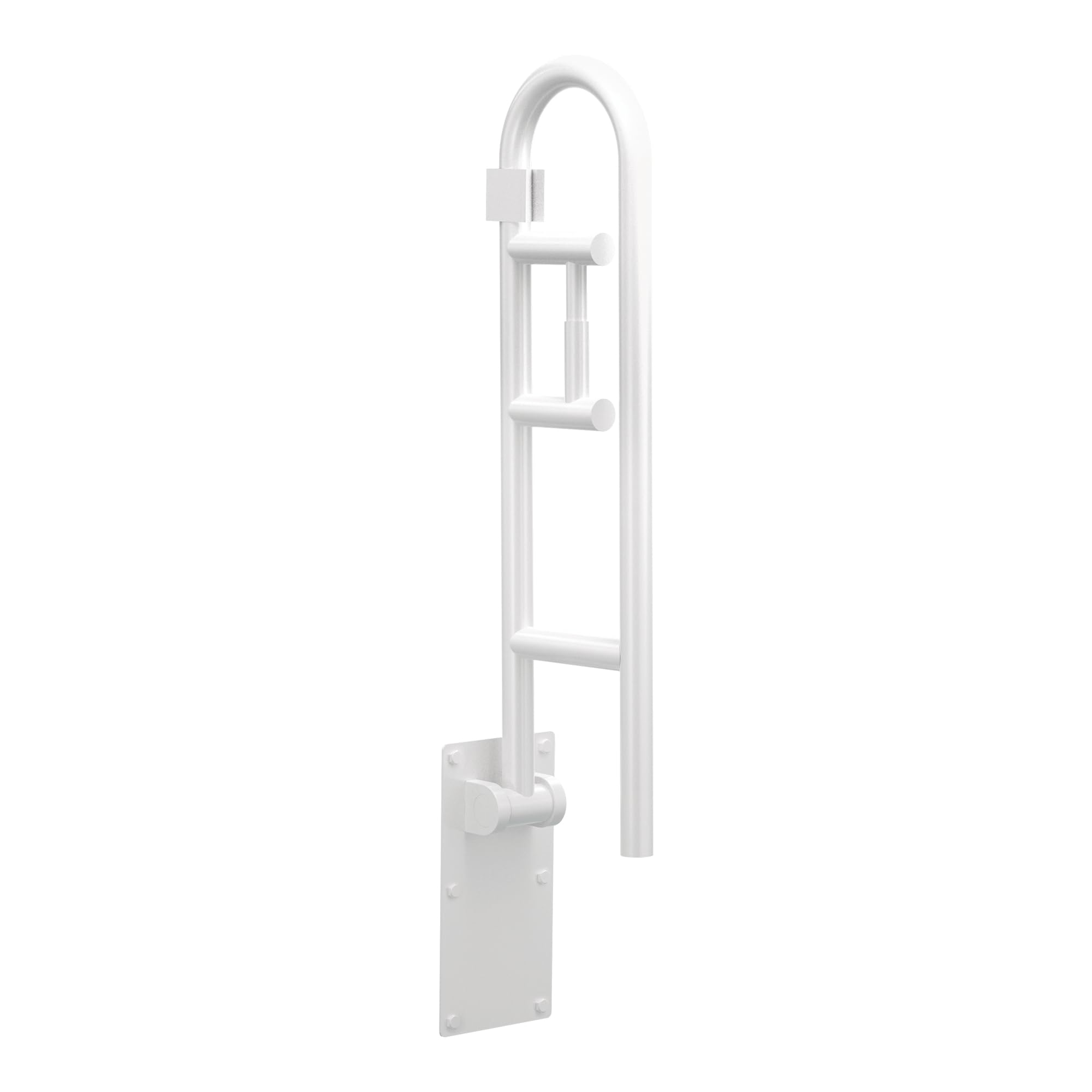 Moen R8962FDW 30-Inch Flip-Up Bathroom Grab Bar with Toilet Paper Holder - Glacier White | ADA Compliant Safety Rail for Seniors & Disabled | Bathroom Wall Mount Assist Bar for Shower, Toilet & Bathtub Safety