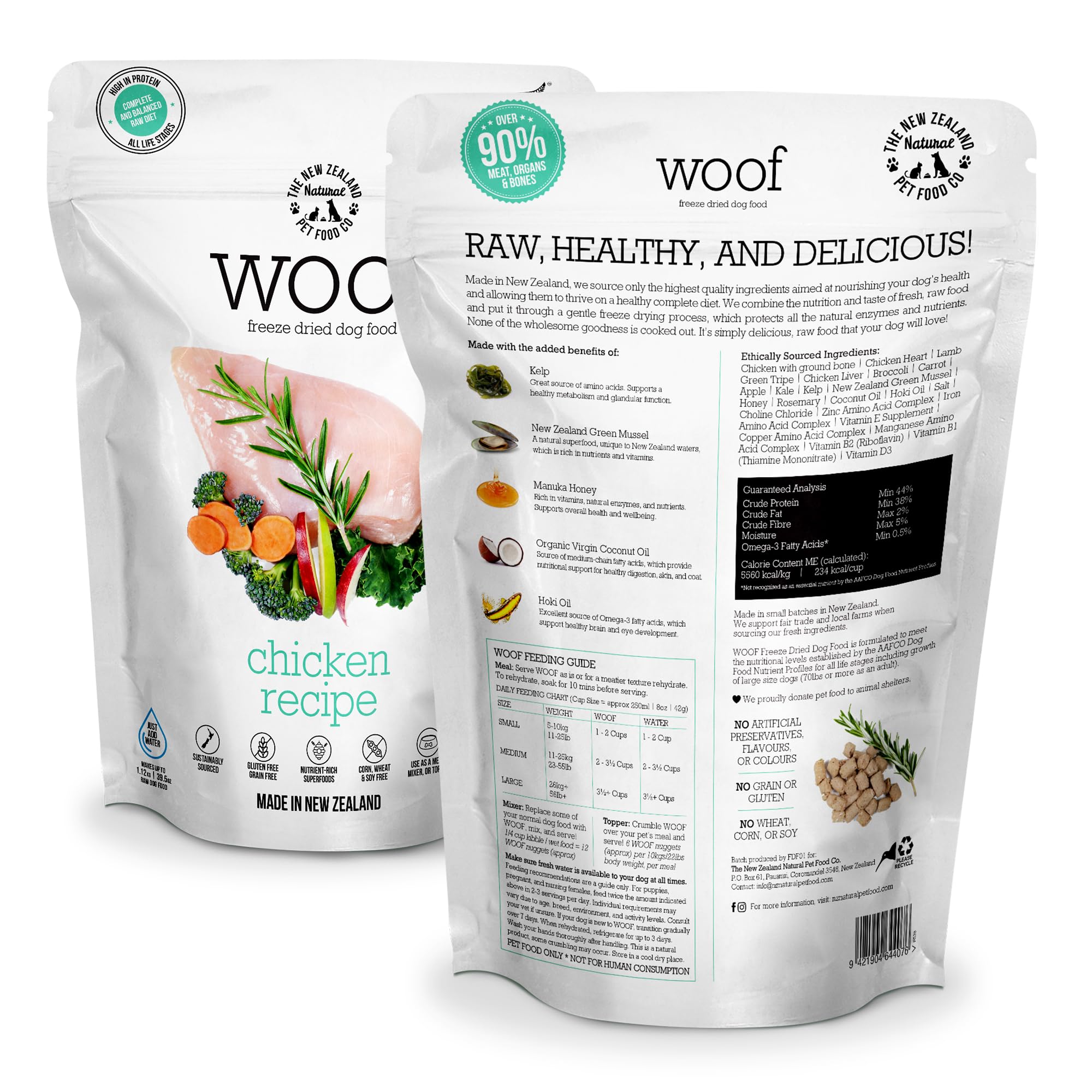 Premium Freeze Dried Dog Food - High Protein Chicken Recipe for Dogs | Grain-Free Dog Treats & Food Topper | 9.9 oz | Perfect for Training Rewards, Meal Enhancer & Travel Snacks