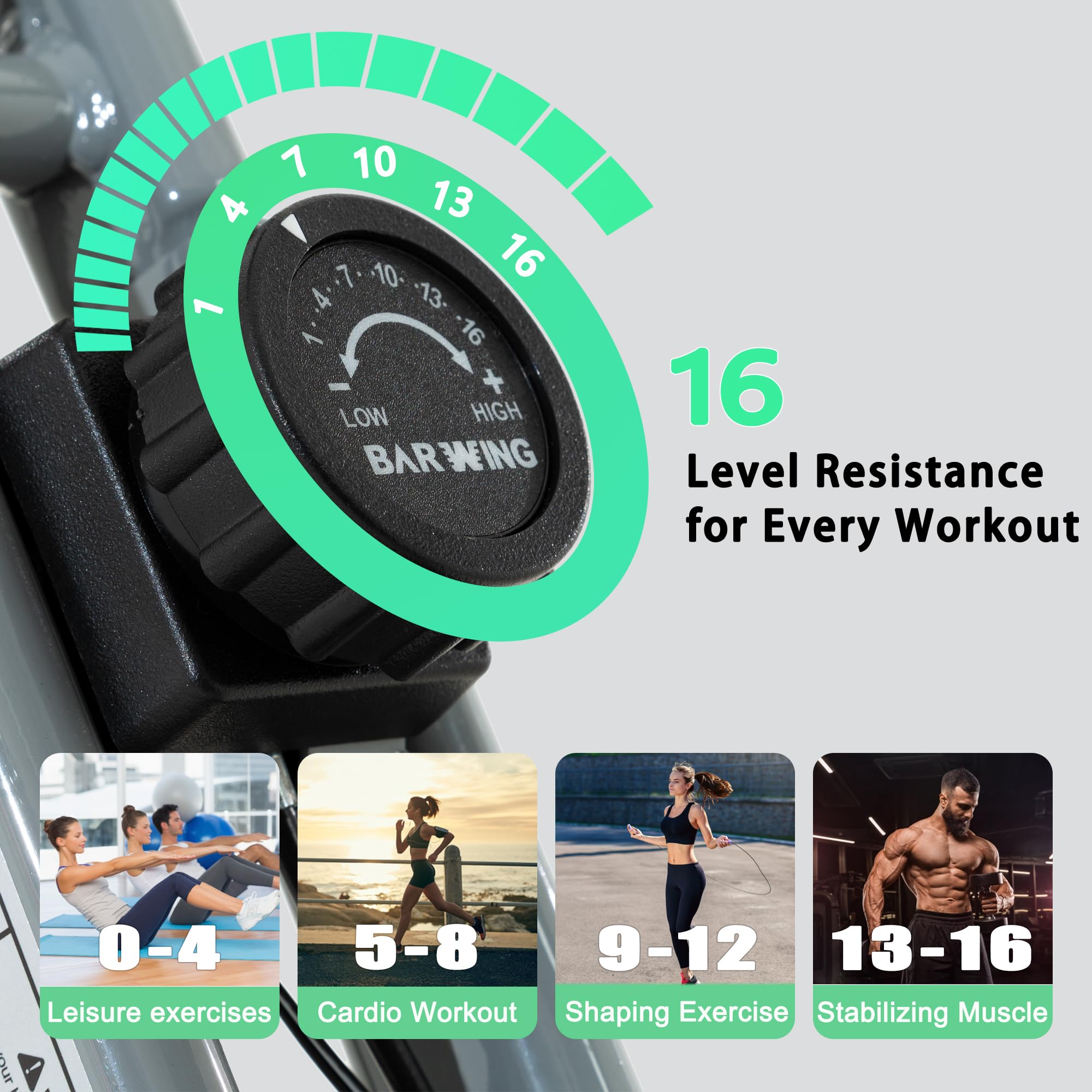 Foldable Exercise Bike for Home Workout - 330 LB Capacity Stationary Bike with Adjustable Seat & Backrest | Indoor Cycling Bike for Seniors & Adults | Perfect for Small Spaces, Home Gym & Physical Therapy