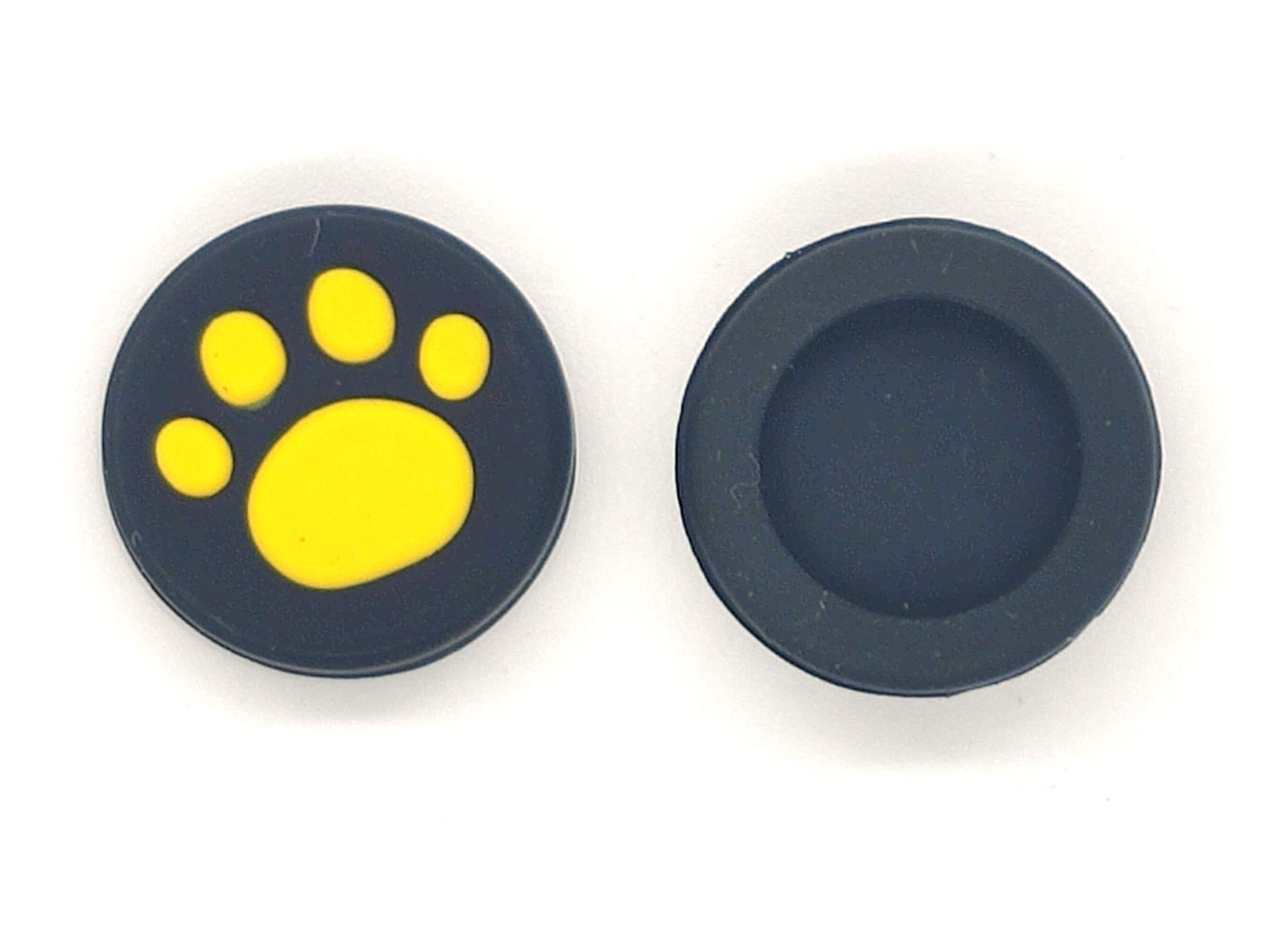 2 Pack Silicone Thumb Grips for Nintendo Switch & Switch Lite Joy-Con Controllers - Non-Slip Analog Cat Paw Design (Yellow) - Perfect for Gaming Comfort & Enhanced Control