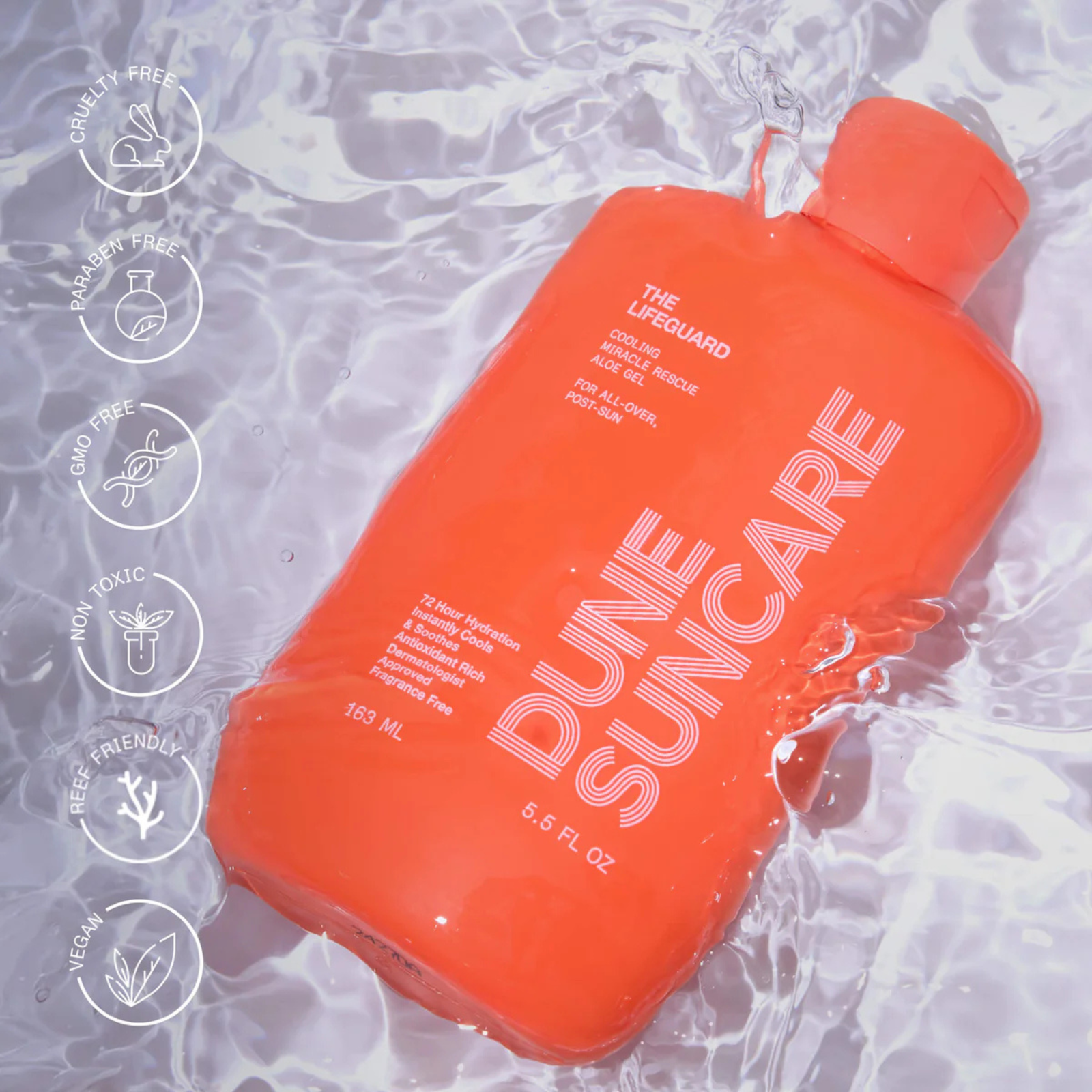Dune Suncare The Lifeguard SPF 50 Sunscreen 5.5 FL OZ (163ml) Fragrance Free, Water Resistant, Broad Spectrum UVA/UVB Protection - Perfect for Beach, Pool & Outdoor Activities