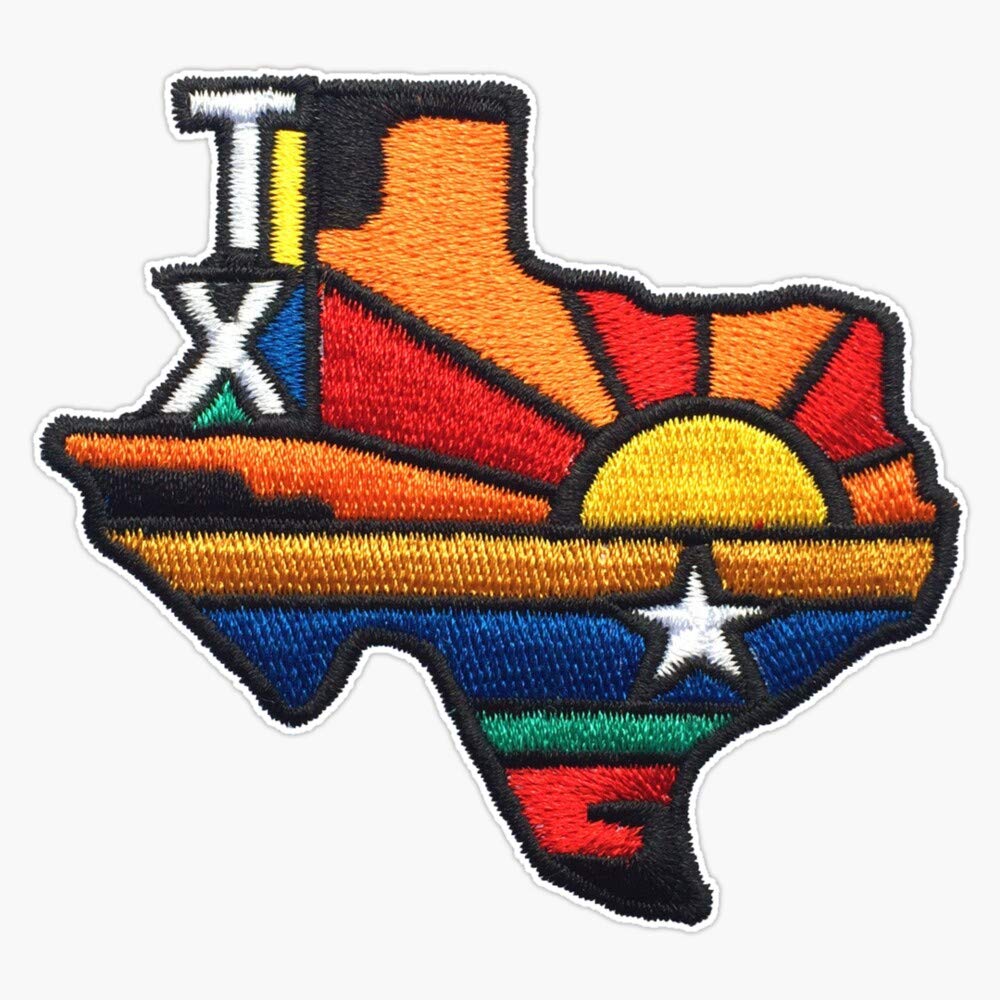 Texas State Embroidered Iron-On Patch - 5