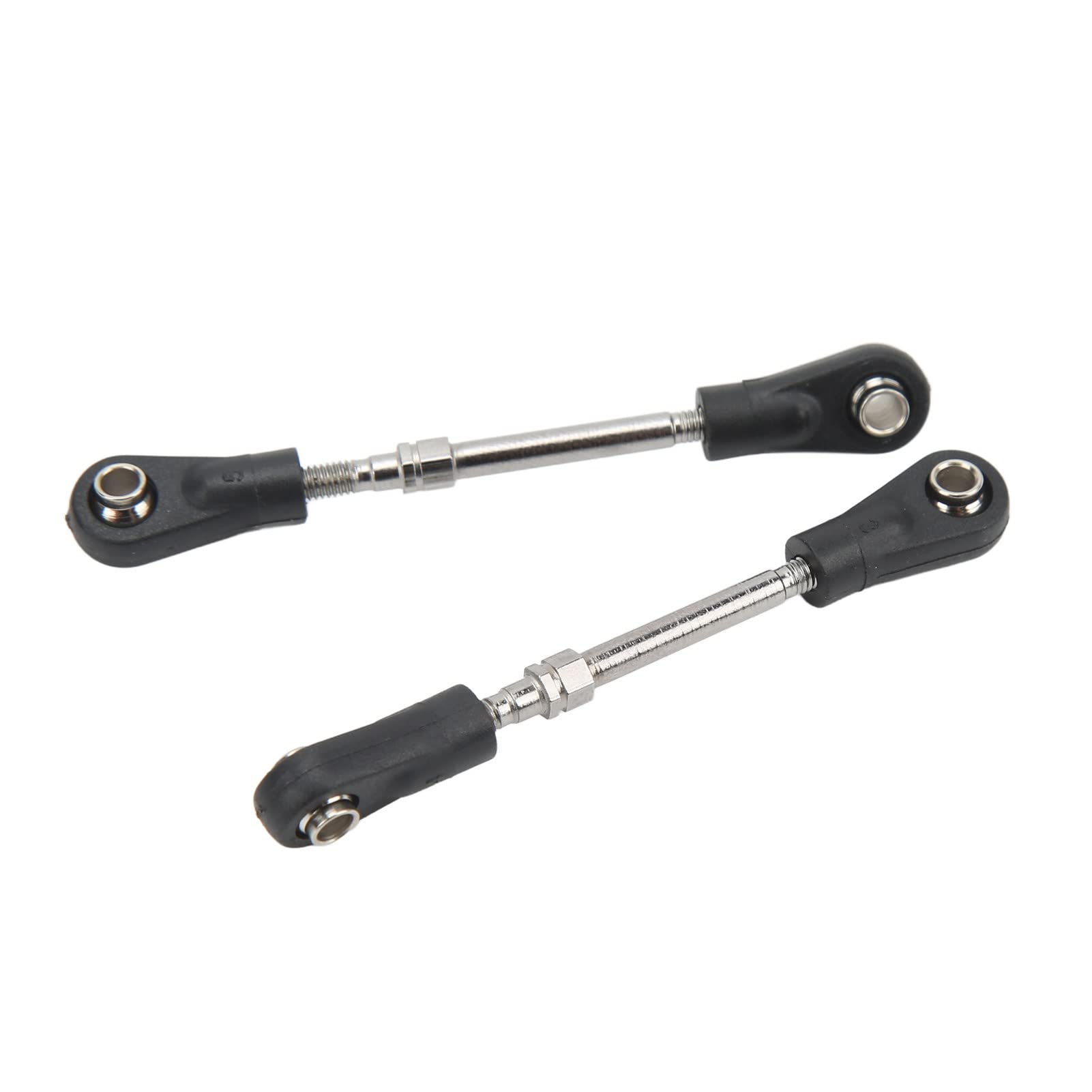 High Strength Lightweight RC Car Servo Pull Rod - Black & Silver Servo Connecting Rod for 1/10 Scale RC Model Cars | Perfect for Off-Road Racing & Crawler Upgrades