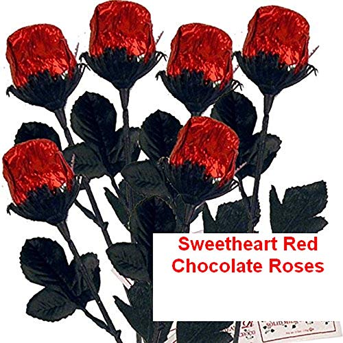 Premium Milk Chocolate Roses - 12 Solid 9.5