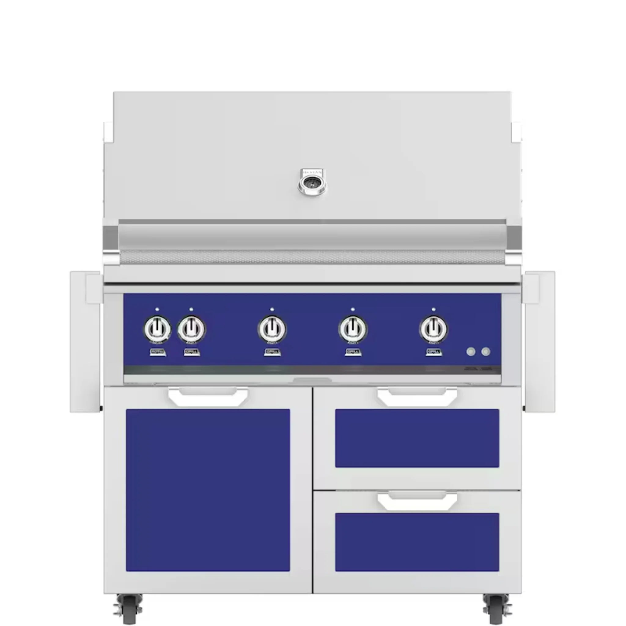 Hestan 42-Inch Freestanding Outdoor Gas Grill with Door & Double Storage Drawers - GBR42 GCR42 - Perfect for Backyard BBQs, Patio Cooking, and Outdoor Entertaining