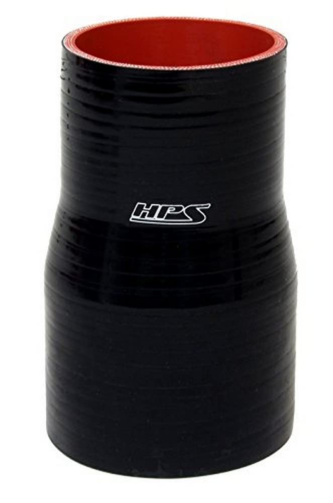 High-Performance HPS Silicone Reducer Coupler Hose HTSR-300-450-L6-BLK for Turbo, Intercooler & Intake Systems - Durable Black Silicone Coupling for Automotive & Industrial Applications