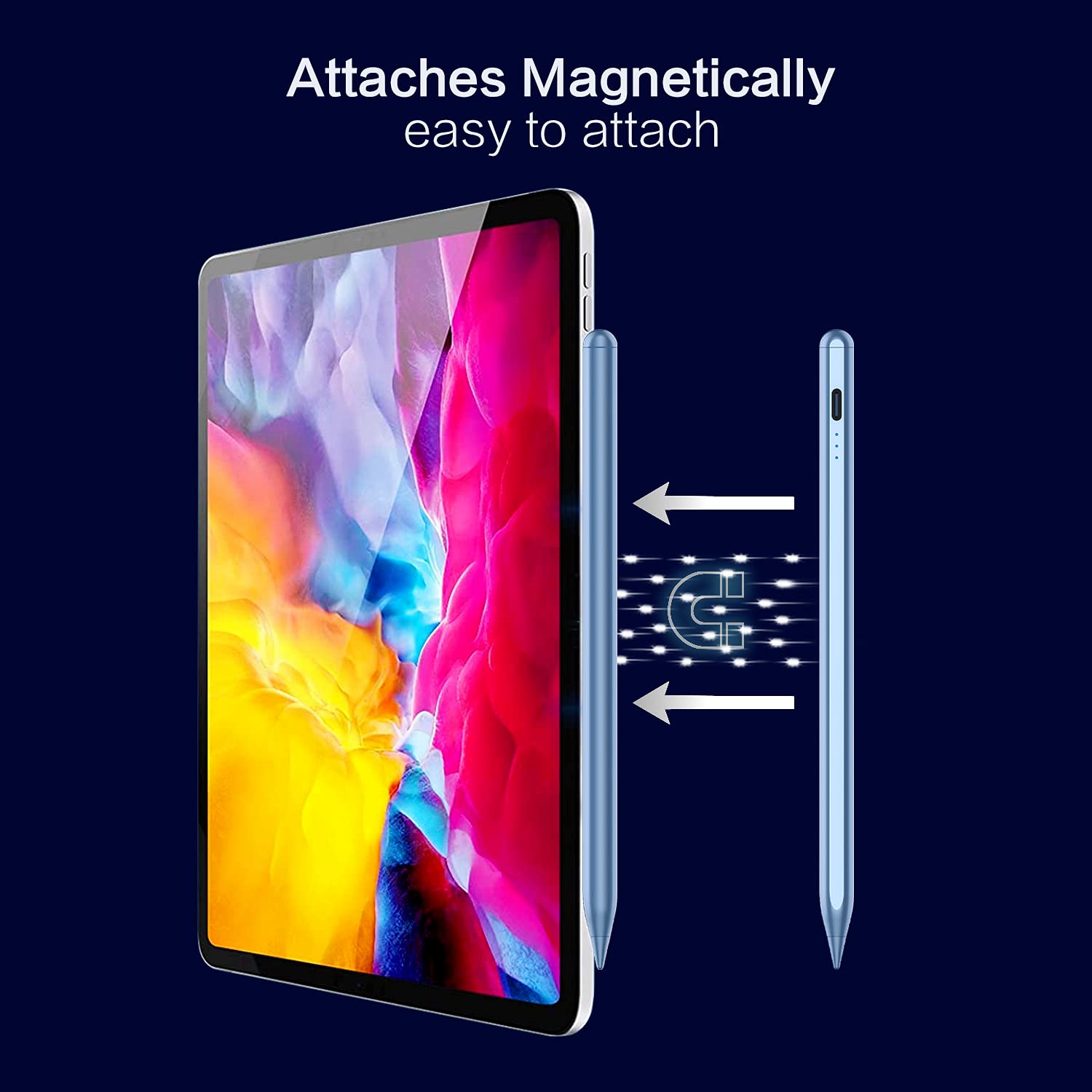 Apple Pencil Alternative for iPad 10/9/8/7/6th Gen & iPad Pro 12.9/11/13-inch M4 - Fast Charging Stylus Pen with 10-Minute Quick Charge - Compatible with iPad Air 3/4/5/M2 & iPad Mini 5/6 - Perfect for Drawing, Note-Taking & Digital Art (Blue)