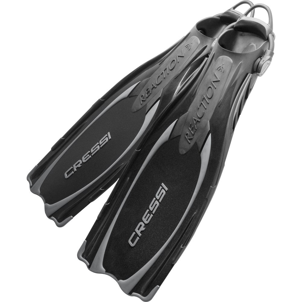 Cressi Reaction EBS Scuba Diving Fins - Professional Snorkeling & Freediving Fins for Men & Women - Perfect for Ocean, Pool & Travel Adventures