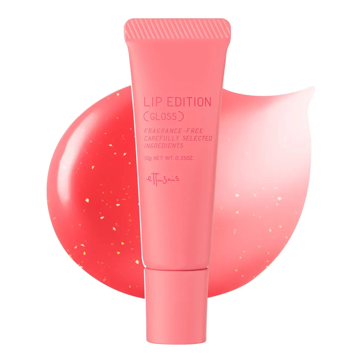 Ettusais Lip Edition Moisturizing Lip Gloss - Coral Pink 10g | Hydrating & Shiny Lip Makeup for Daily Wear & Special Occasions