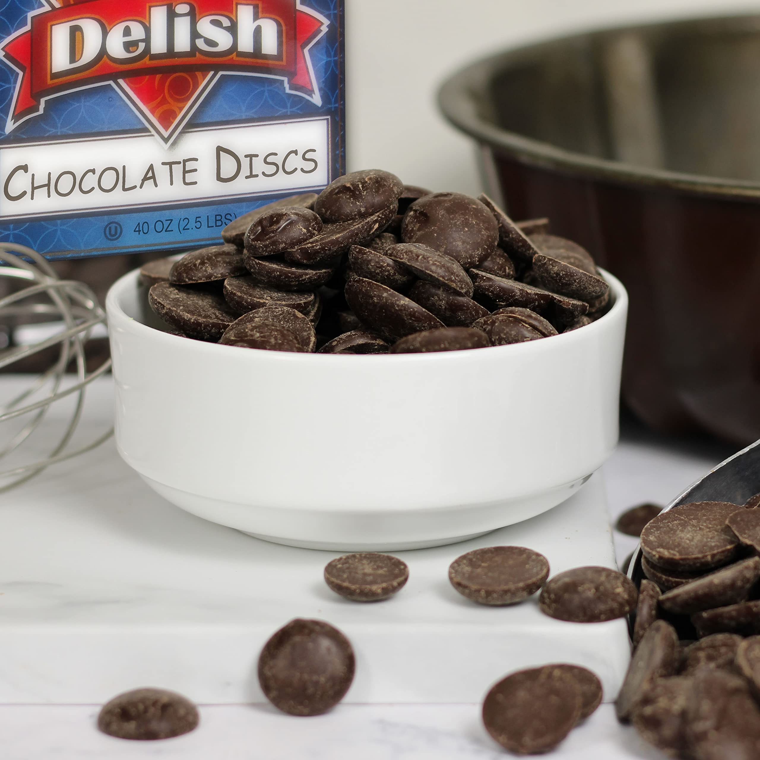 Sugar Free Dark Chocolate Discs 2.5Lbs - Vegan Baking & Snacking