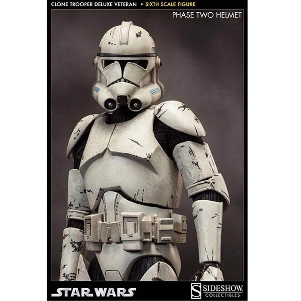 STAR WARS Clone Trooper Deluxe 12-Inch Action Figure - Premium Collectible Sideshow Toy with Shiny Armor | Perfect for Display, Gifts & Star Wars Fans Collection
