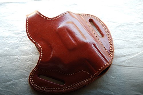 Handcrafted Leather Belt Holster for Rossi R351 38 Special Revolver - Right Hand Draw - Black & Tan - Perfect for Concealed Carry & Outdoor Adventures