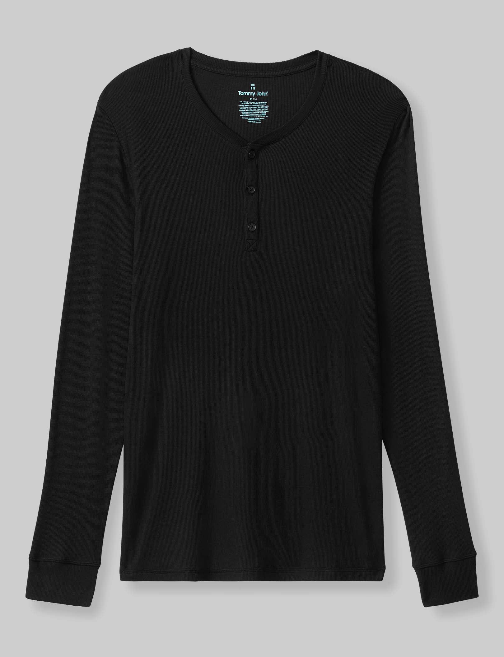 Comfortable Men's Lounge Henley Shirt - Soft Cotton Relaxed Fit for Casual Wear, Home Lounging & Weekend Outings