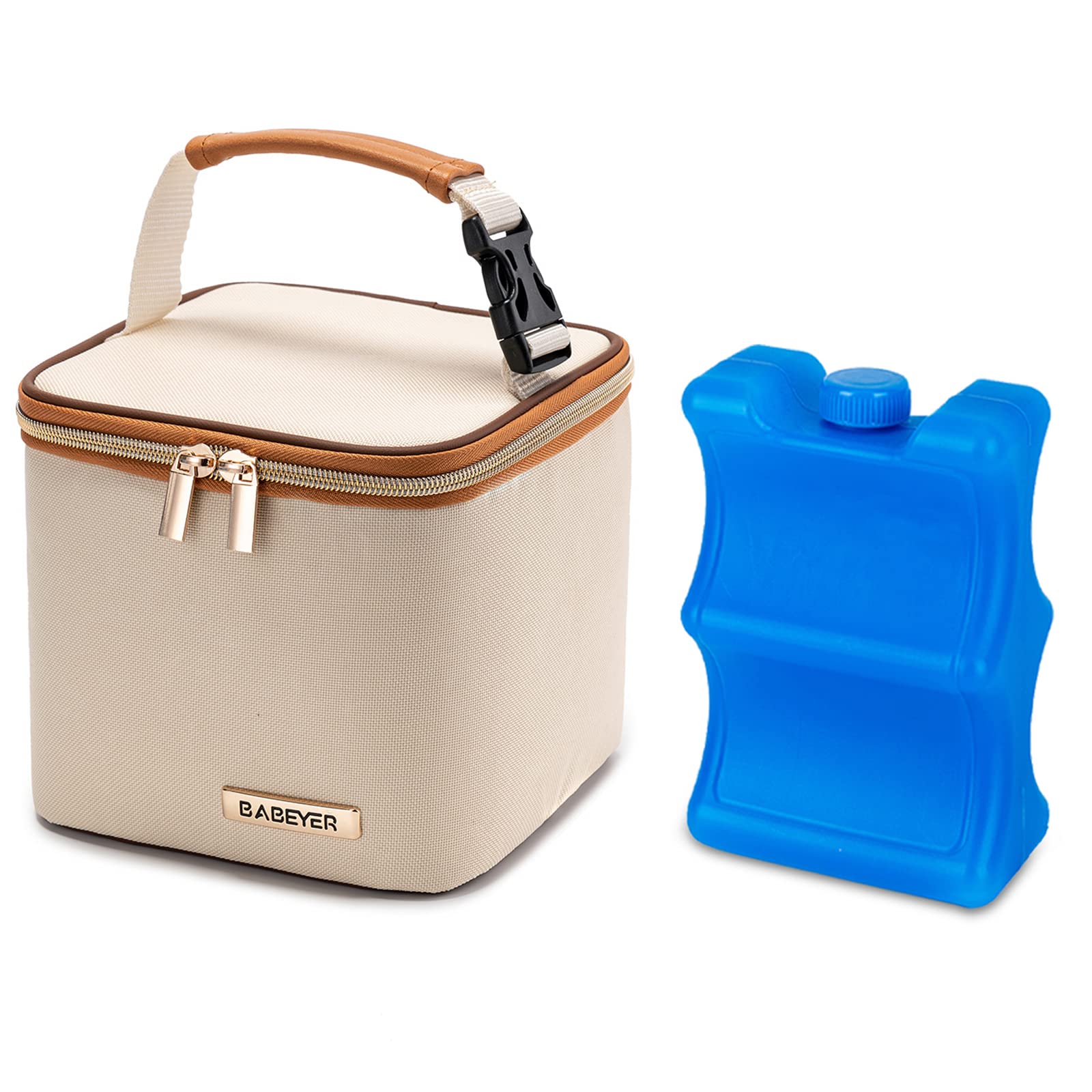 Breastmilk Cooler Bag with Ice Pack - Insulated Baby Bottle Cooler for 4 Bottles (Up to 5oz), Perfect for Nursing Moms, Daycare, and On-the-Go Feeding